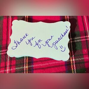 “Thank you for your purchase! :)” small hand written thank you cards. Set of 24.